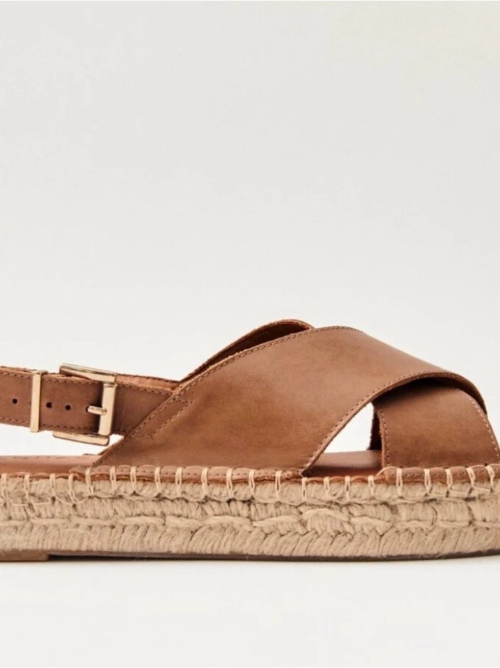 Like New Aloha’s  Women's Leather Espadrille Slingback Sandals made in Spain - Picture 2 of 9
